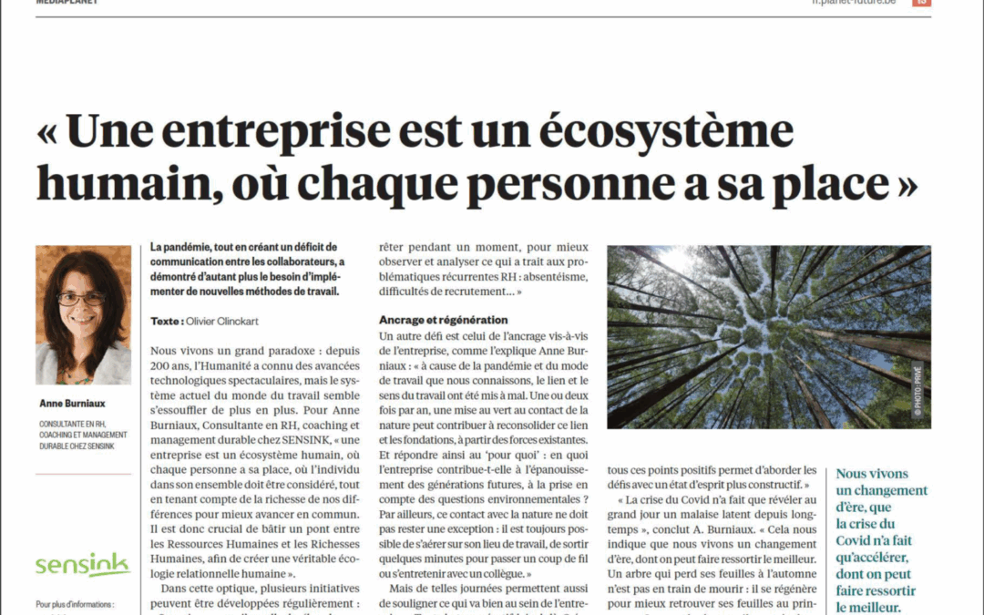 «Une entreprise est un écosystème humain, où chaque personne a sa place» : découvrez notre article sur Mediaplanet avec le Trends Tendances